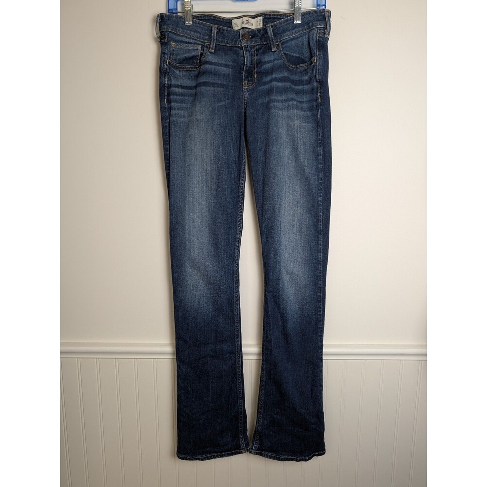 Hollister Stretch Ultra Low Rise Boot Cut Juniors Size 9L Waist 29 Length 35